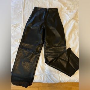 High Waist Faux Leather Pant